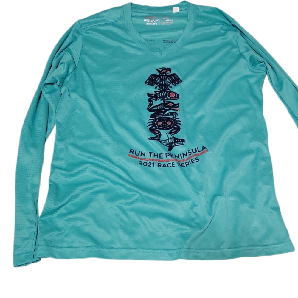 Leslie Jordan 2021 Run the Peninsula long sleeve performance shirt